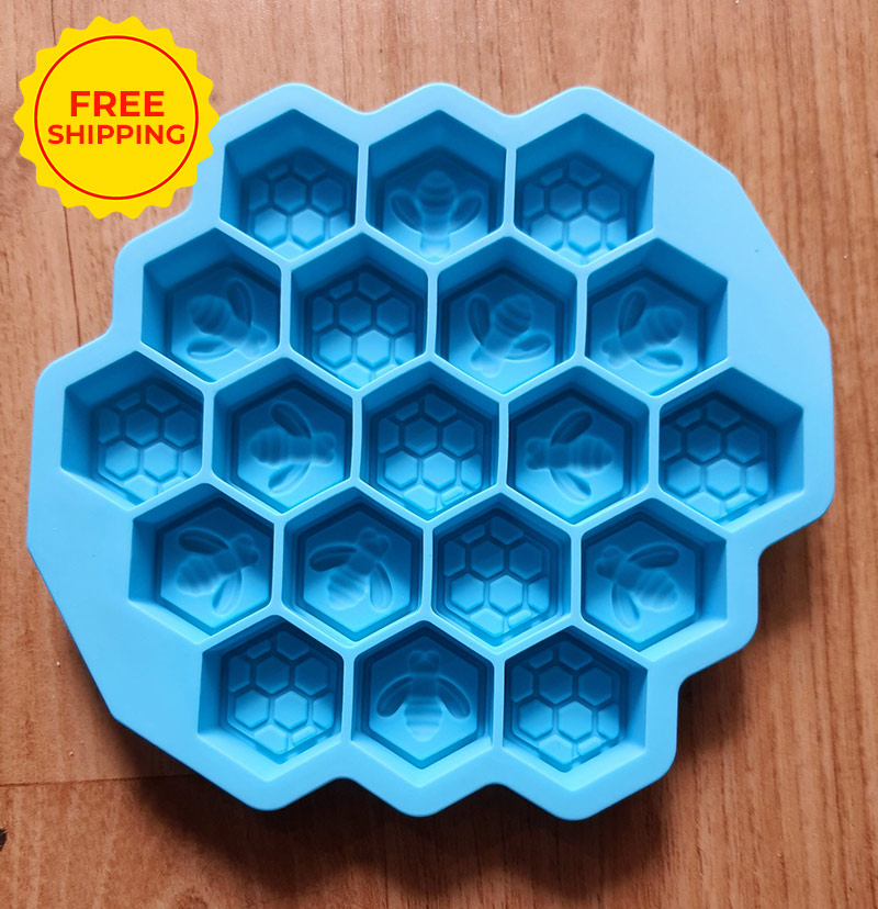 Bees and Hexagons Beeswax Soap Silicone Mold – Bee Australian Pty Ltd ...